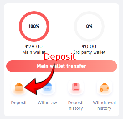 99Club Deposit option